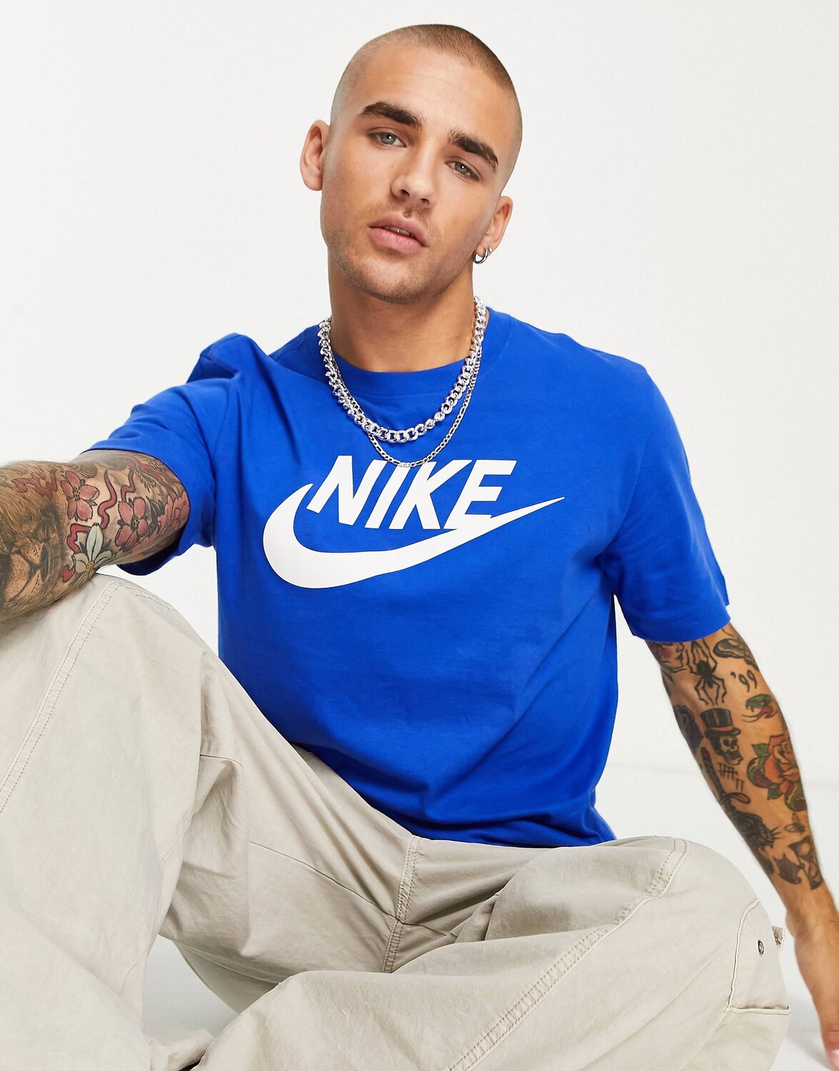 

Футболка с большим логотипом Nike Circa M90 Premium королевского синего цвета