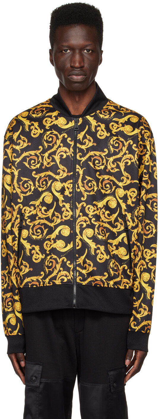 

Черно-золотой бомбер Sketch Baroque Versace Jeans Couture, Черный
