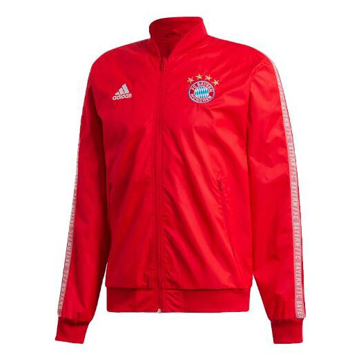 

Куртка Adidas 19-20 Season Bayern Munich Black Soccer/Football logo Sports Loose Training Long Sleeves Red, Красный