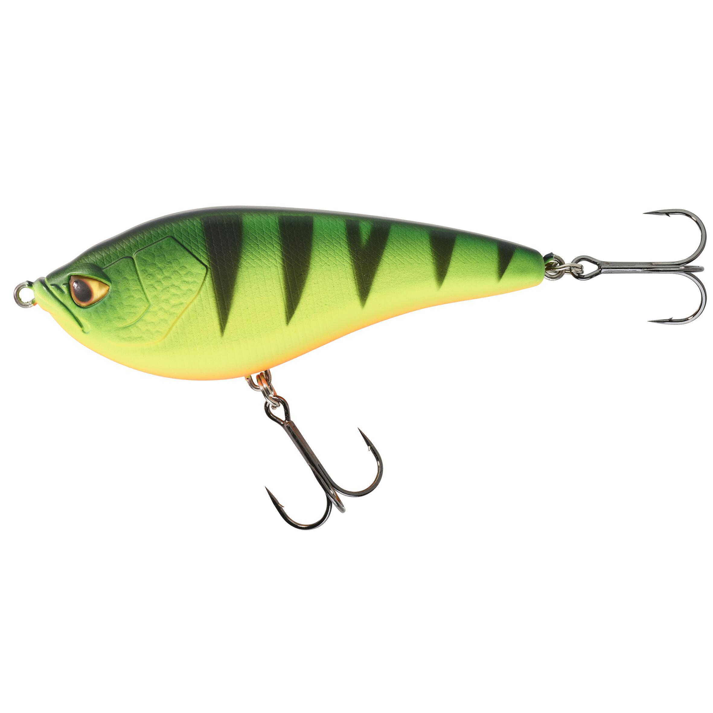 Воблер Jerkbait WXM JRK 100SP Fireperch CAPERLAN, черный/зеленый/неоново-желтый - фото