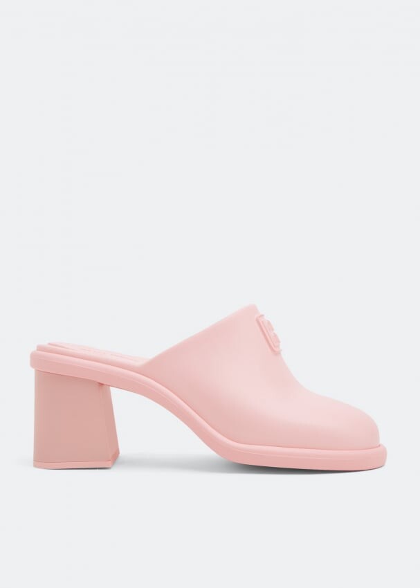 

Мюли MIU MIU Embossed logo mules, розовый