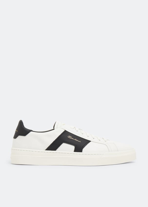 

Кроссовки SANTONI Double Buckle sneakers, белый