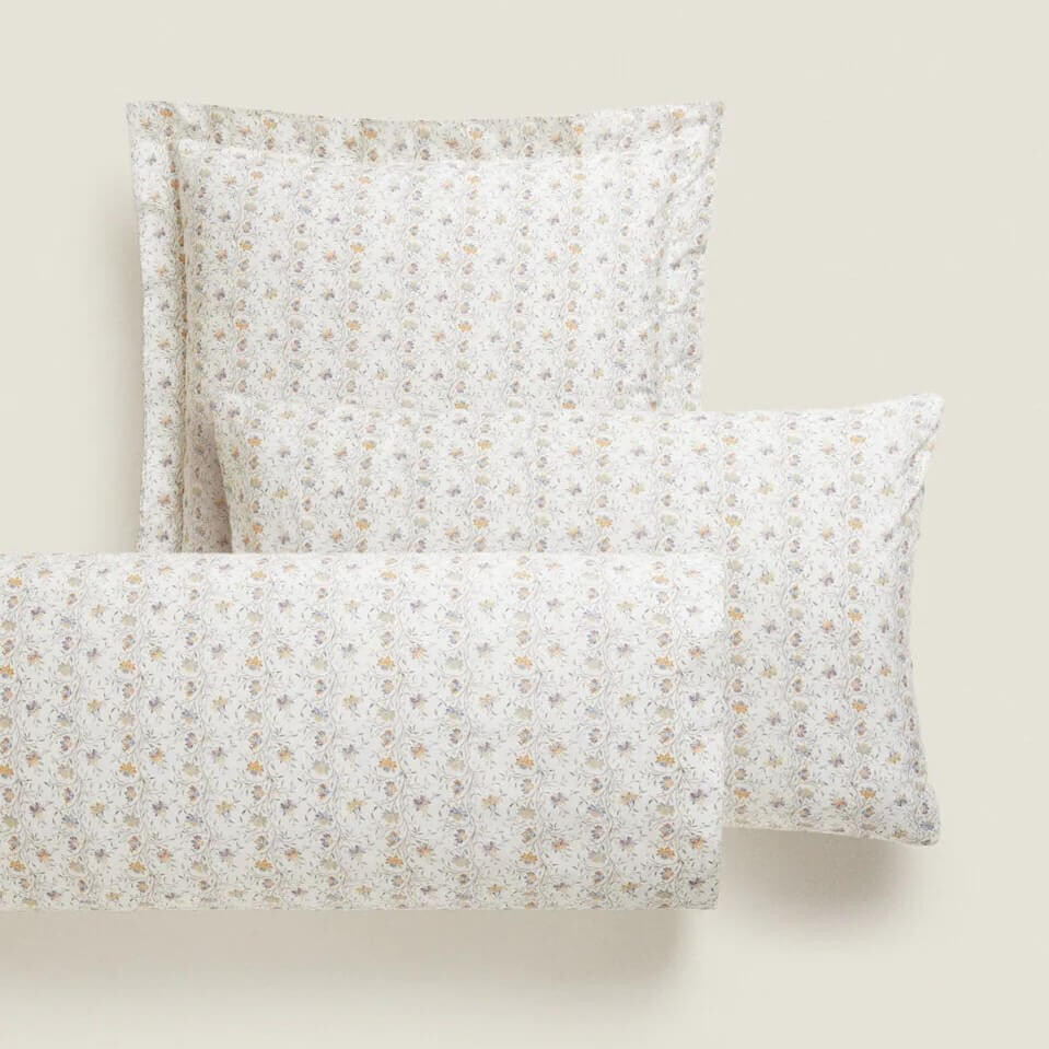 

Наволочка Zara Home Mini Floral Print, бежевый