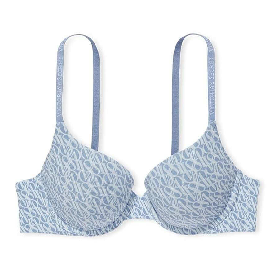 

Бюстгальтер Victoria's Secret The T-shirt Push-Up Perfect Shape, голубой