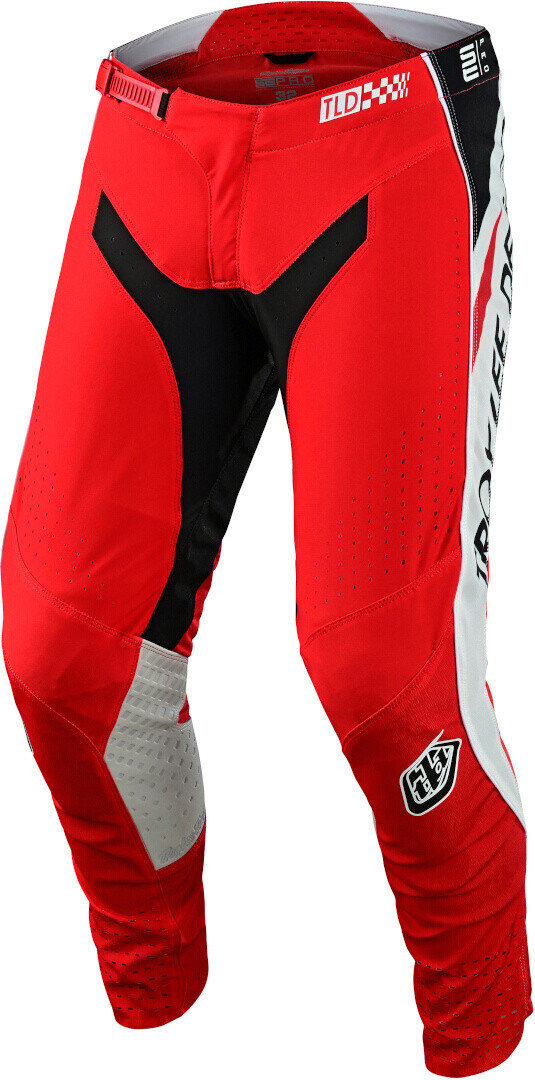 

Брюки Troy Lee Designs SE Pro Drop In Мотокросс, красно-бело-черные