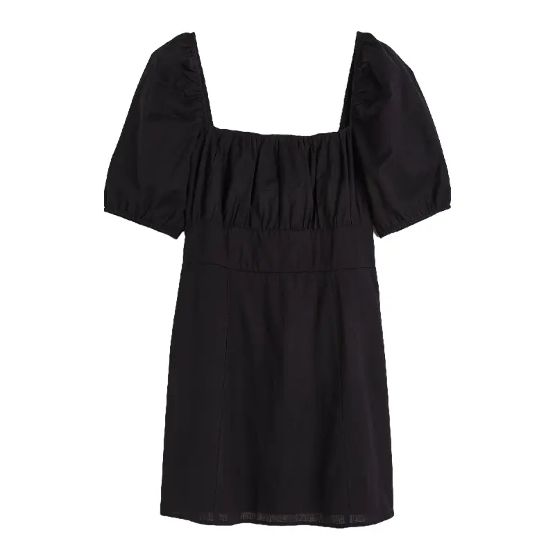 

Платье H&M+ Puff-sleeved Poplin, черный
