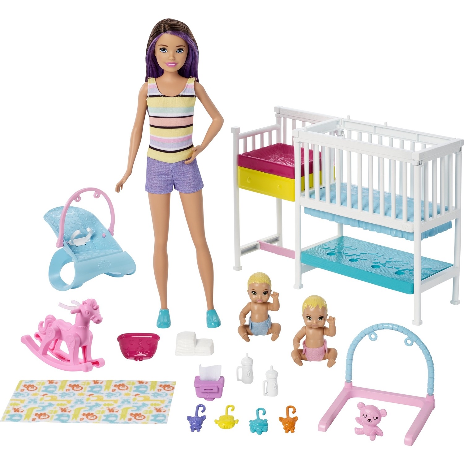 barbie playset with figures pet camper Игровой набор Barbie Skipper Babysitters