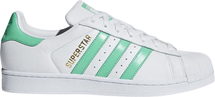 Кроссовки Adidas Superstar Hi-Res Green, белый/зеленый - фото