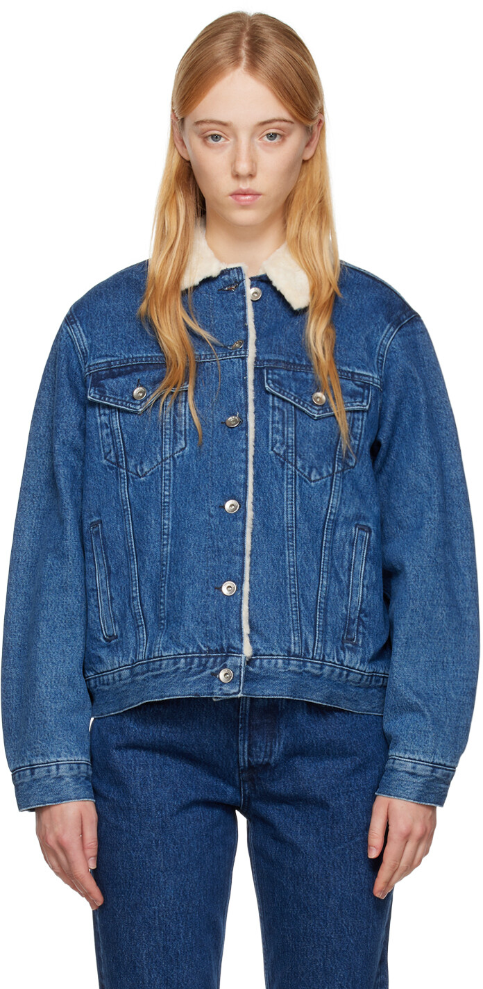 

Синяя джинсовая куртка свободного кроя rag & bone, Синий