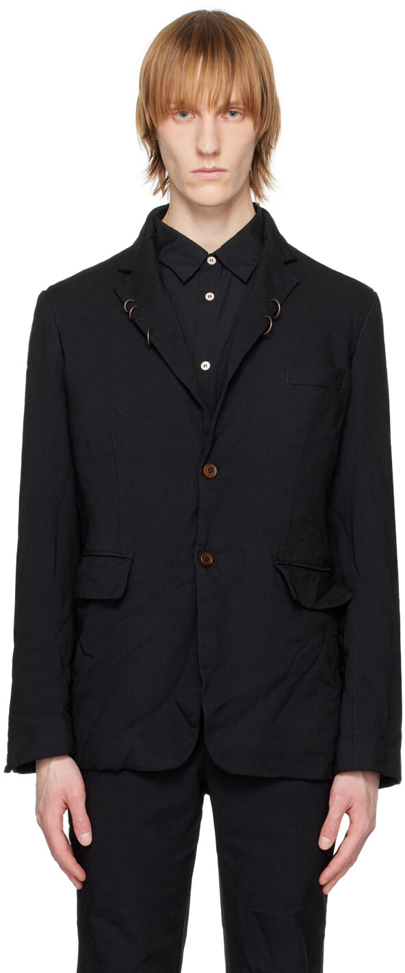 

Черный блейзер с уплотнительным кольцом Comme des Garçons Homme Deux
