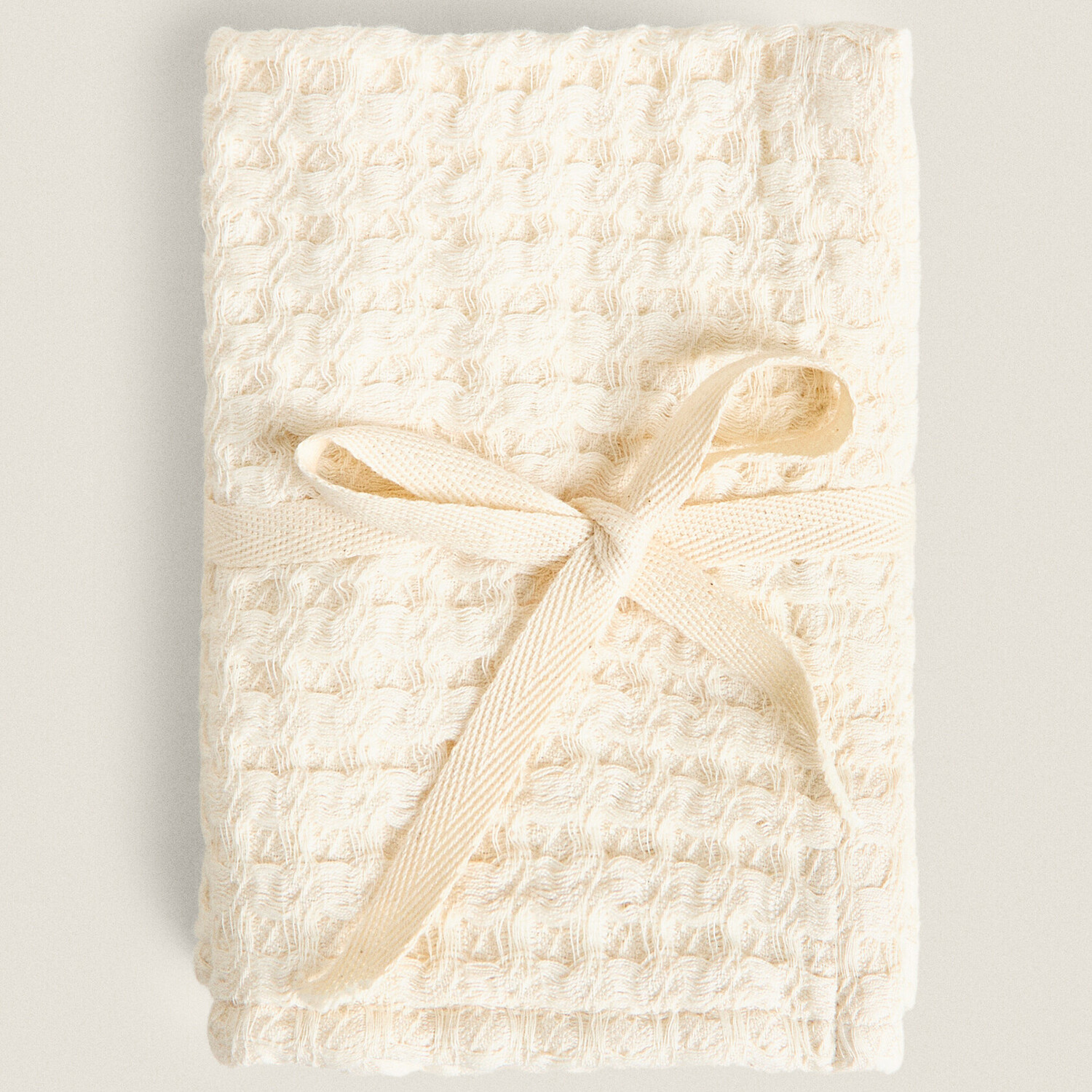

Набор полотенец Zara Home Waffle-knit Cotton Hand, 3 предмета, экрю