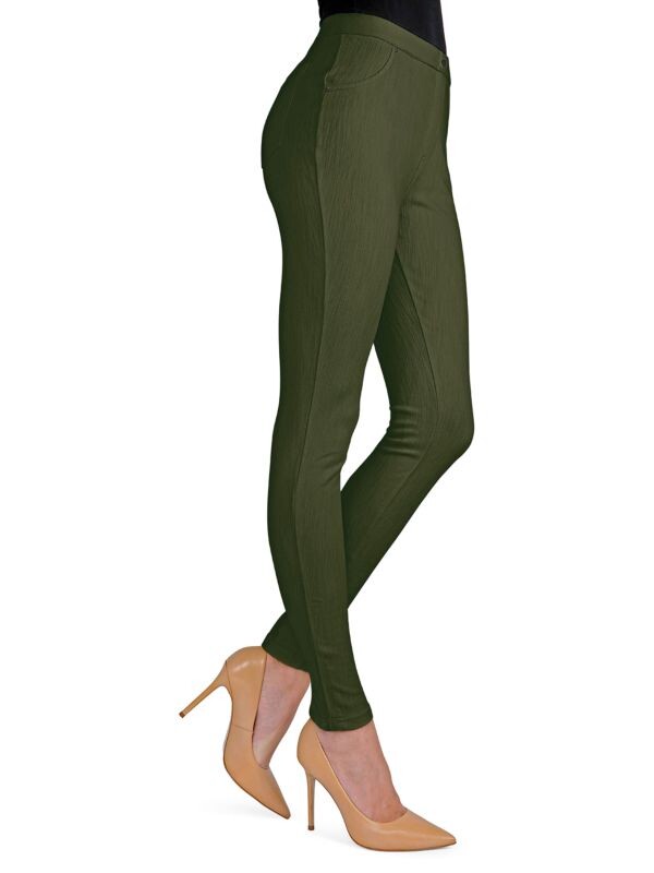 

Трикотажные леггинсы чинос из смесового хлопка Memoi Ivy green