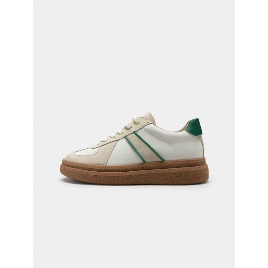

Кеды Eblan Contrast Color Sneakers Forrest Gump (размер 38), бежевый/зеленый
