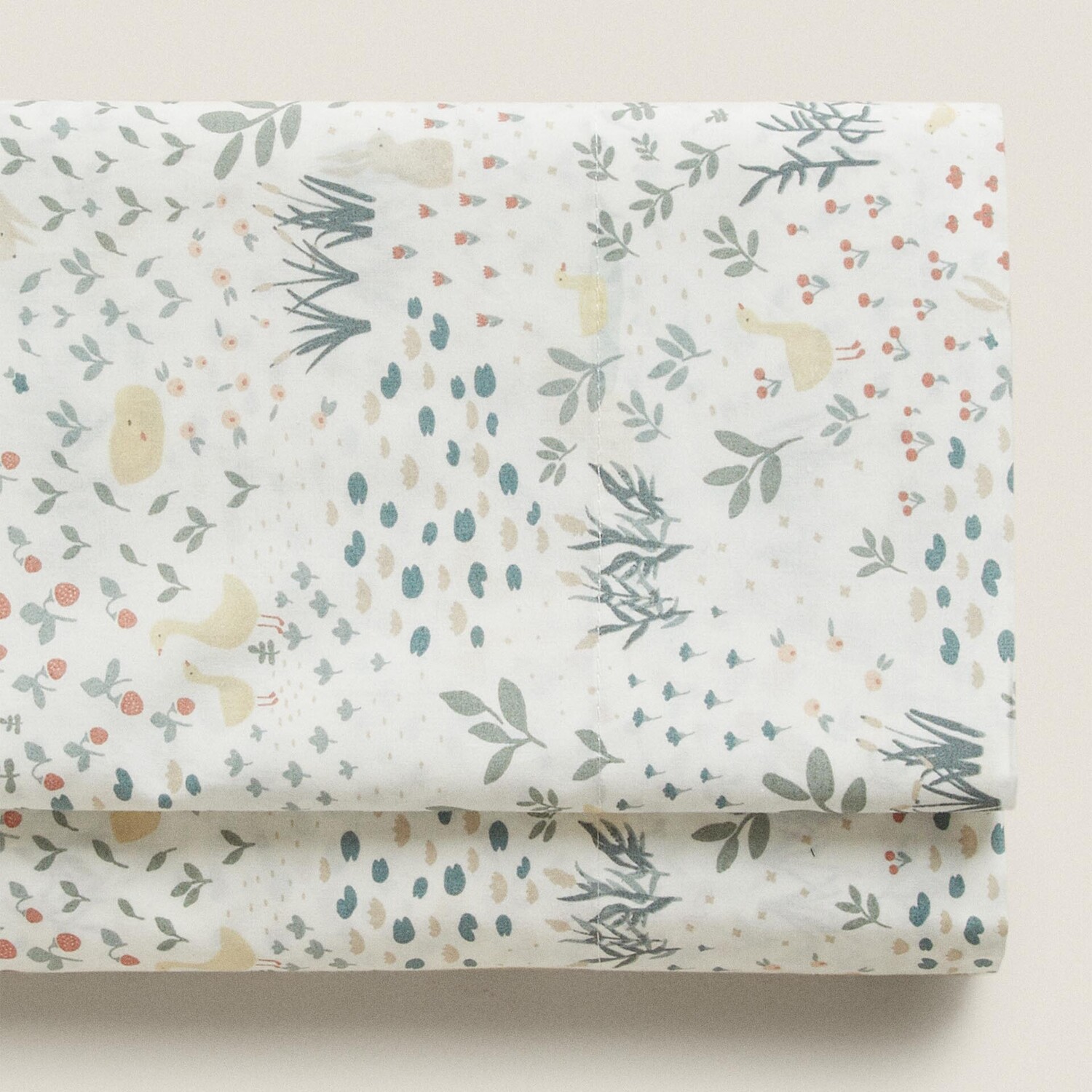 

Простыня Zara Home Bucolic Print Flat, бежевый