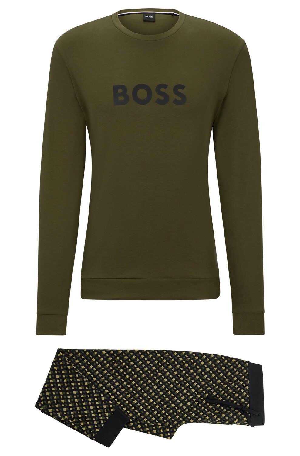 

Пижама Hugo Boss Signature In Organic Cotton, зеленый