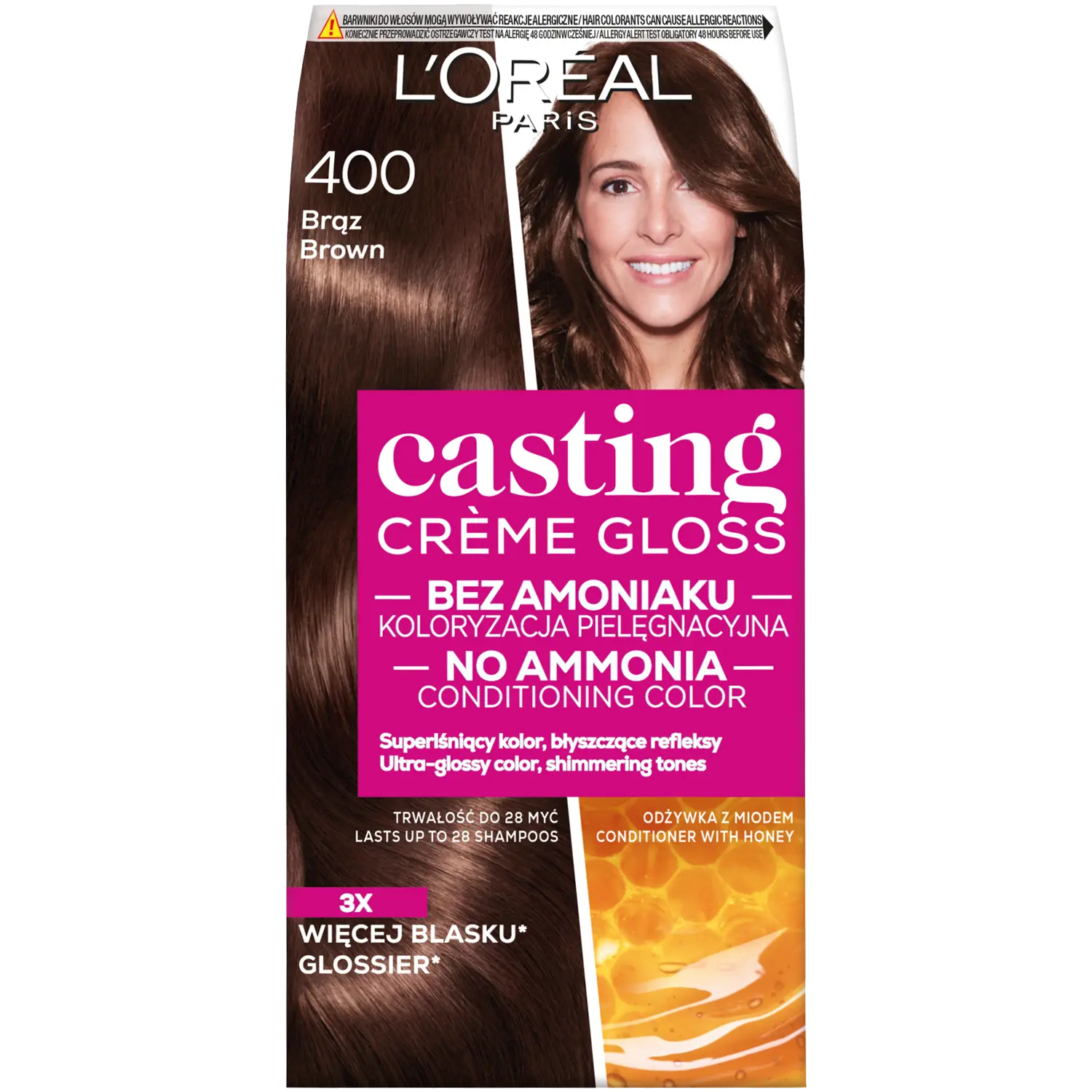 

L'Oréal Paris Casting Crème Gloss краска для волос 400 коричневый, 1 упаковка