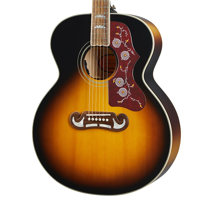 Электроакустическая гитара Epiphone Masterbilt J-200, цвет Aged Vintage Sunburst Gloss