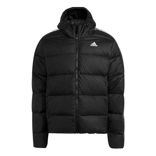 Пуховик Adidas Casual Sports hooded Stay Warm Black, Черный цена и фото