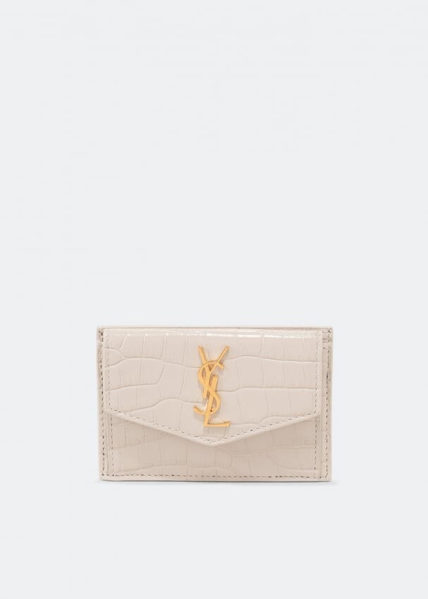 

Картхолдер SAINT LAURENT Uptown card case, белый