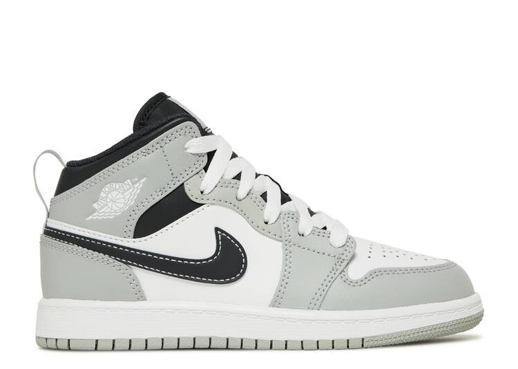 

Кроссовки AIR JORDAN 1 MID PS 'LIGHT SMOKE GREY', серый