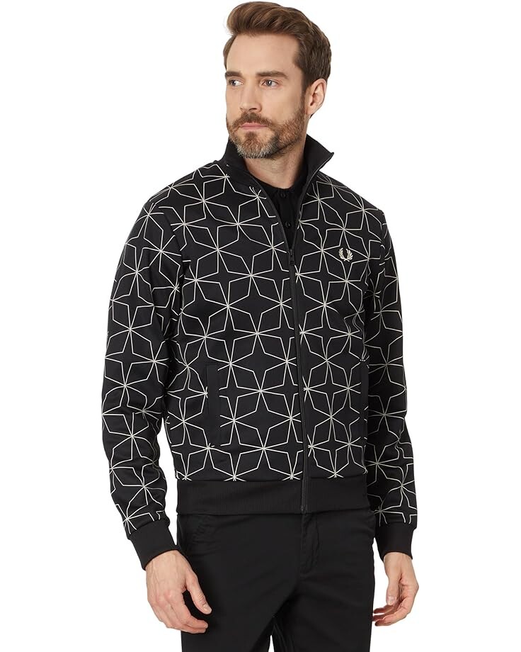 Куртка Fred Perry Geometric Print Track, черный