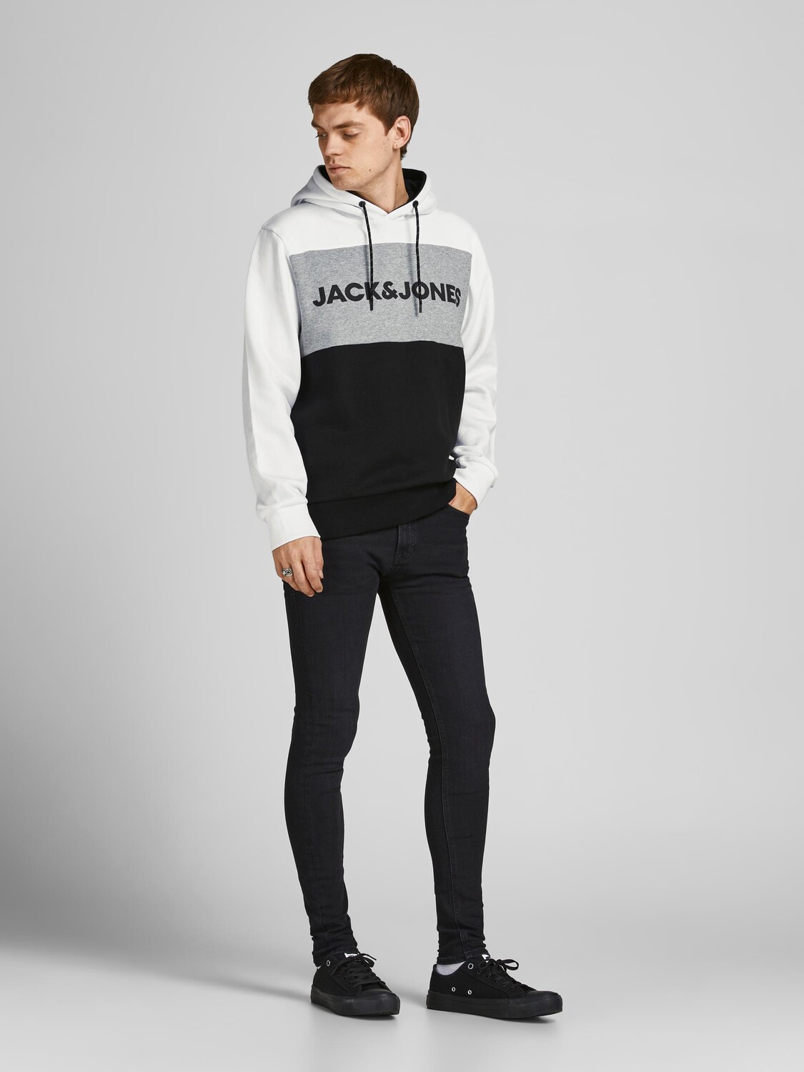 

Толстовка Jack & Jones 'Logo Blocking', белый