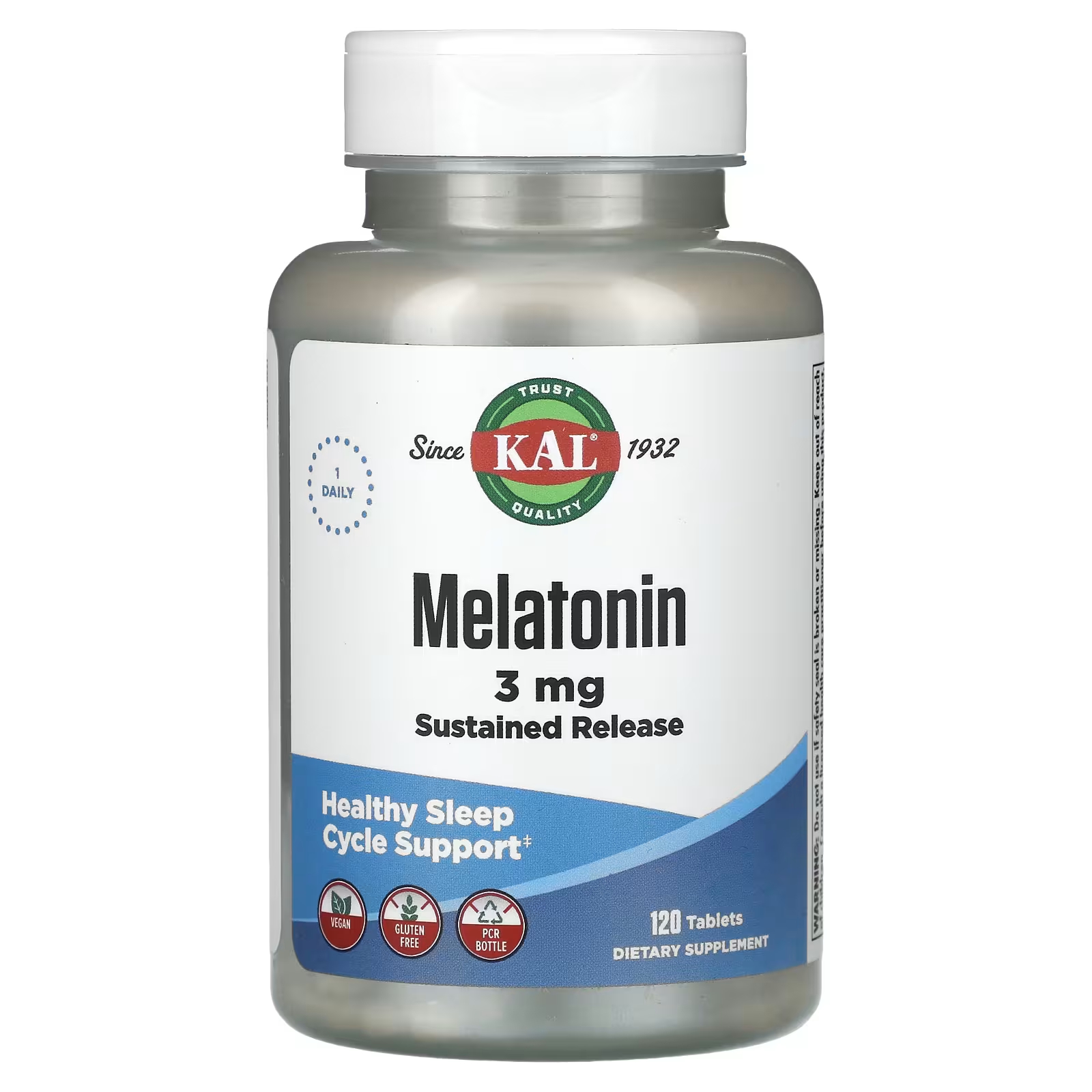 Мелатонин KAL Sustained Release, 120 таблеток мелатонин 3 мг 120 таблеток kal