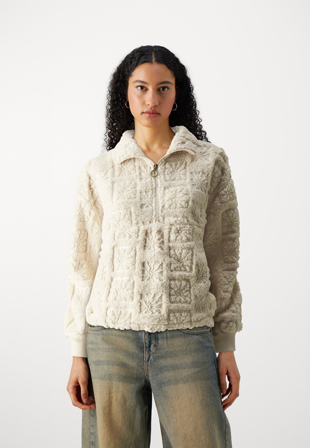 

Флисовый пуловер TIME OFF Billabong, цвет white cap