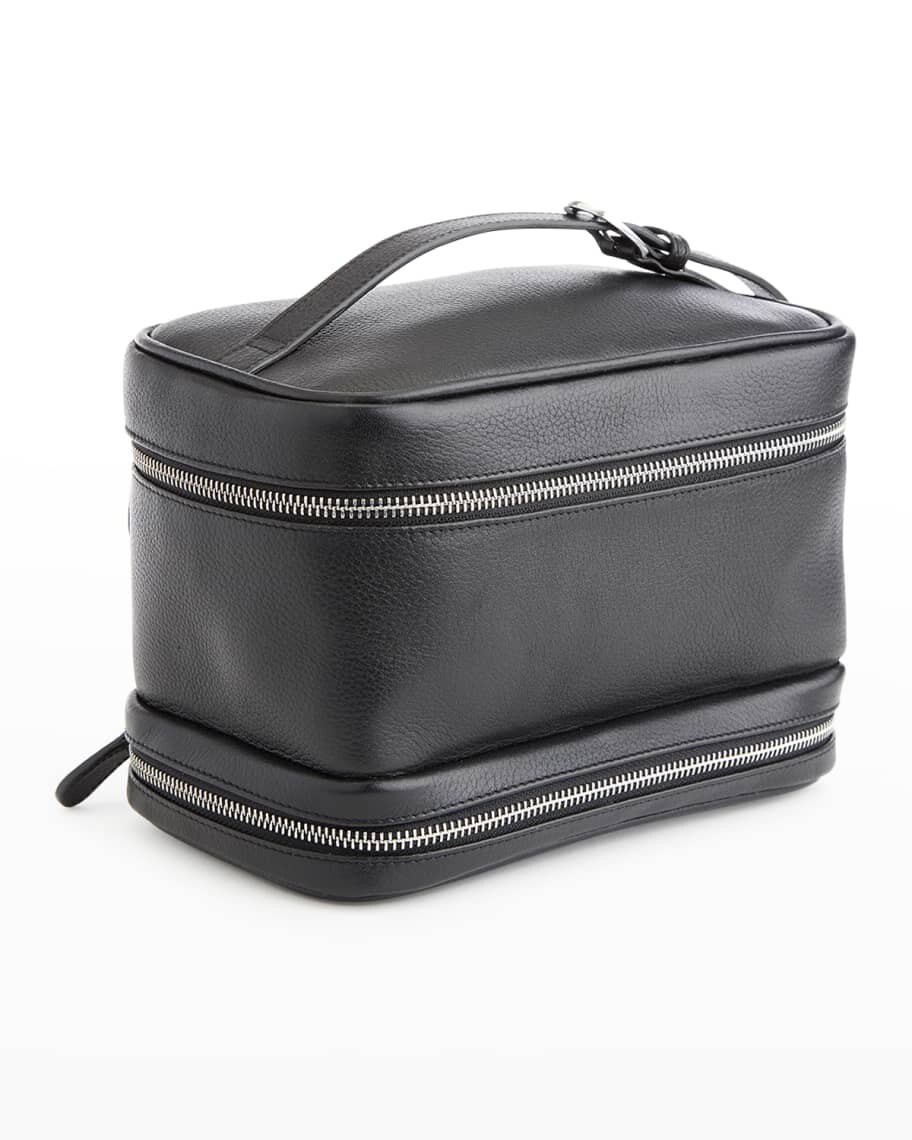 

Персонализированная кожаная косметичка Train Case ROYCE New York