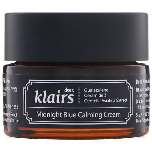 цена Ночной крем для лица с пептидами и гиалуроновой кислотой Dear, Klairs Midnight Blue Calming Cream, 30 мл