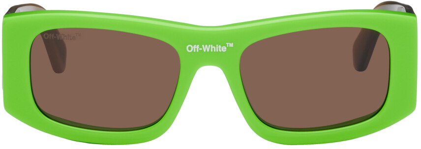 

Зеленые солнцезащитные очки Lucio Off-White