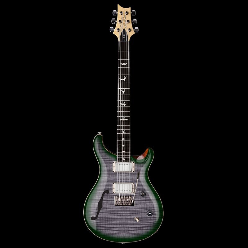 

PRS Limited Run CE-24 Semi Hollow with Bird Inlays, Ebony Fingerboard, Flame Top, звукосниматели 57/08 — Faded Grey Black Green Burst [ПРЕДЗАКАЗ]