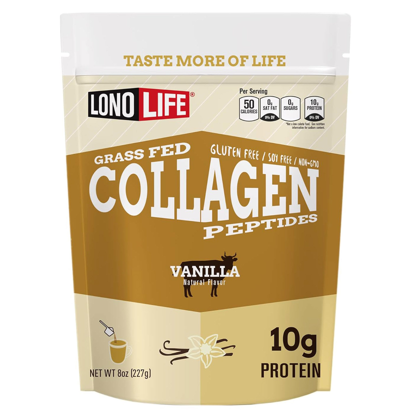 Коллаген LonoLife Vanilla Peptides, 227 гр коллаген horbaach multi powder vanilla 908 гр