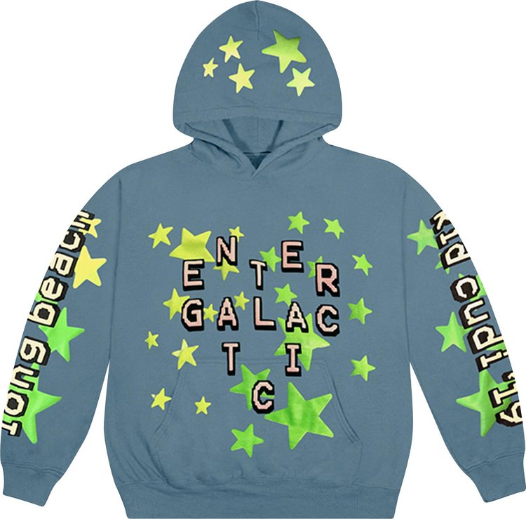 Худи Cactus Plant Flea Market x Kid Cudi Enter Galactic Hoodie 'Blue', синий - фото