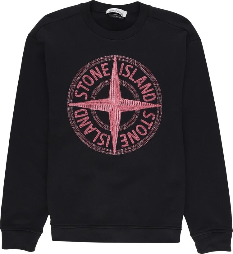 

Толстовка Stone Island Sweatshirt Large Front Logo 'Black', черный