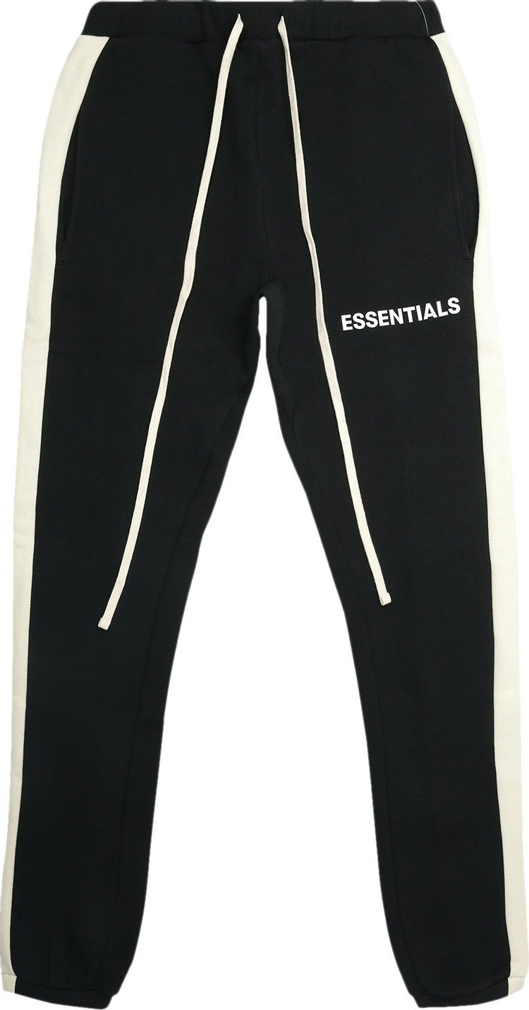 Fear of god essentials side stripe sweatpants black on sale