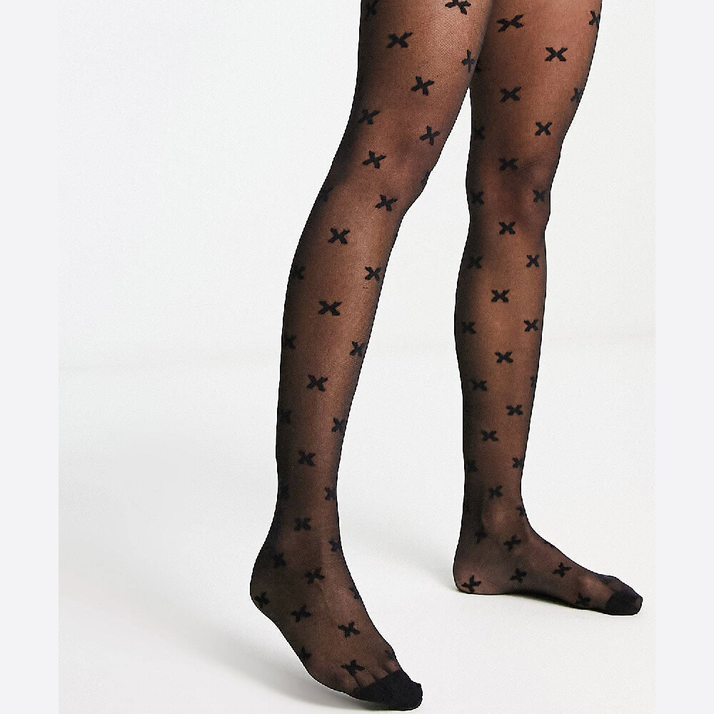 

Колготки Asos Desigh 30 denier X Printed, черный