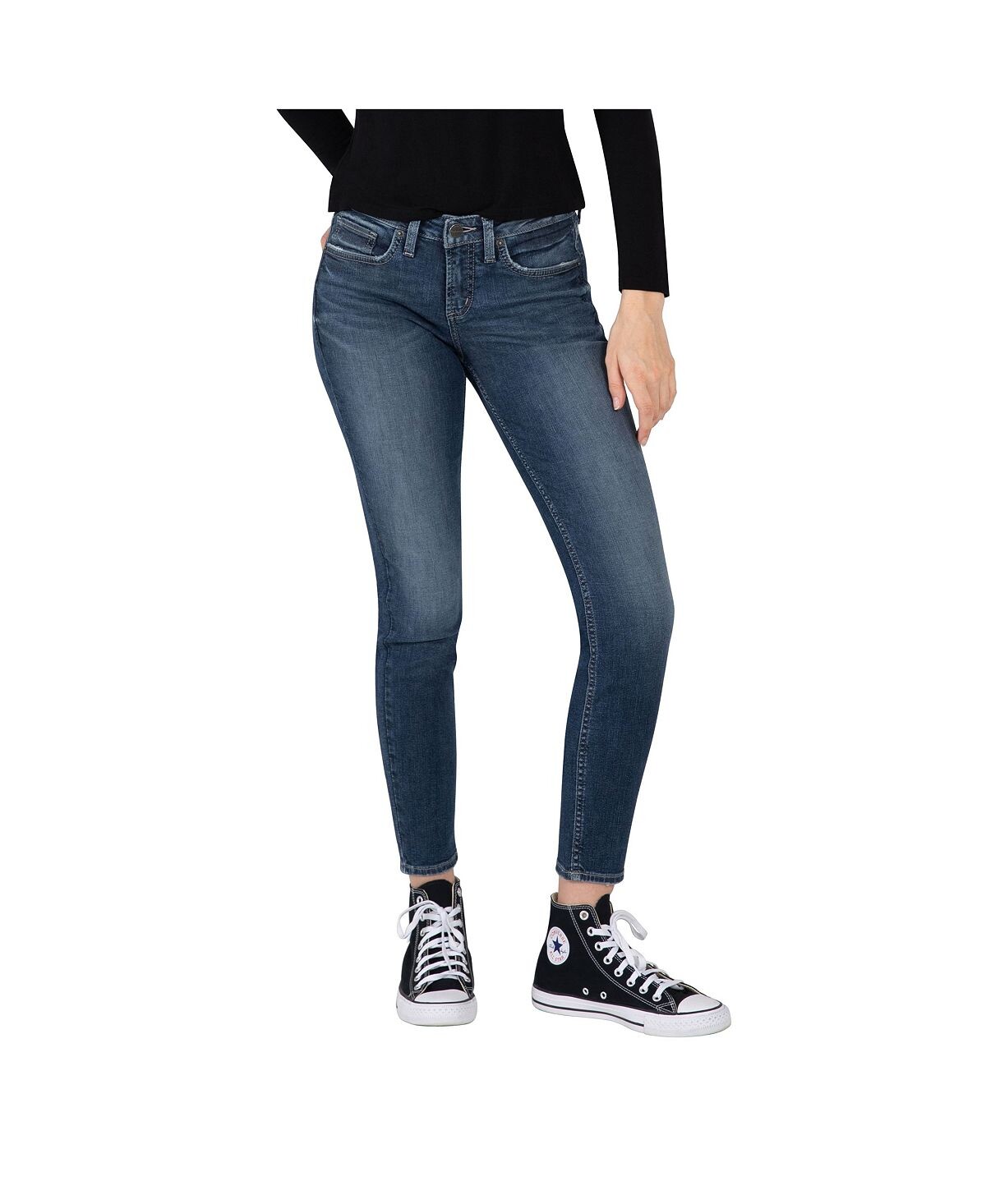 

Женские джинсы-скинни the curvy со средней посадкой Silver Jeans Co.