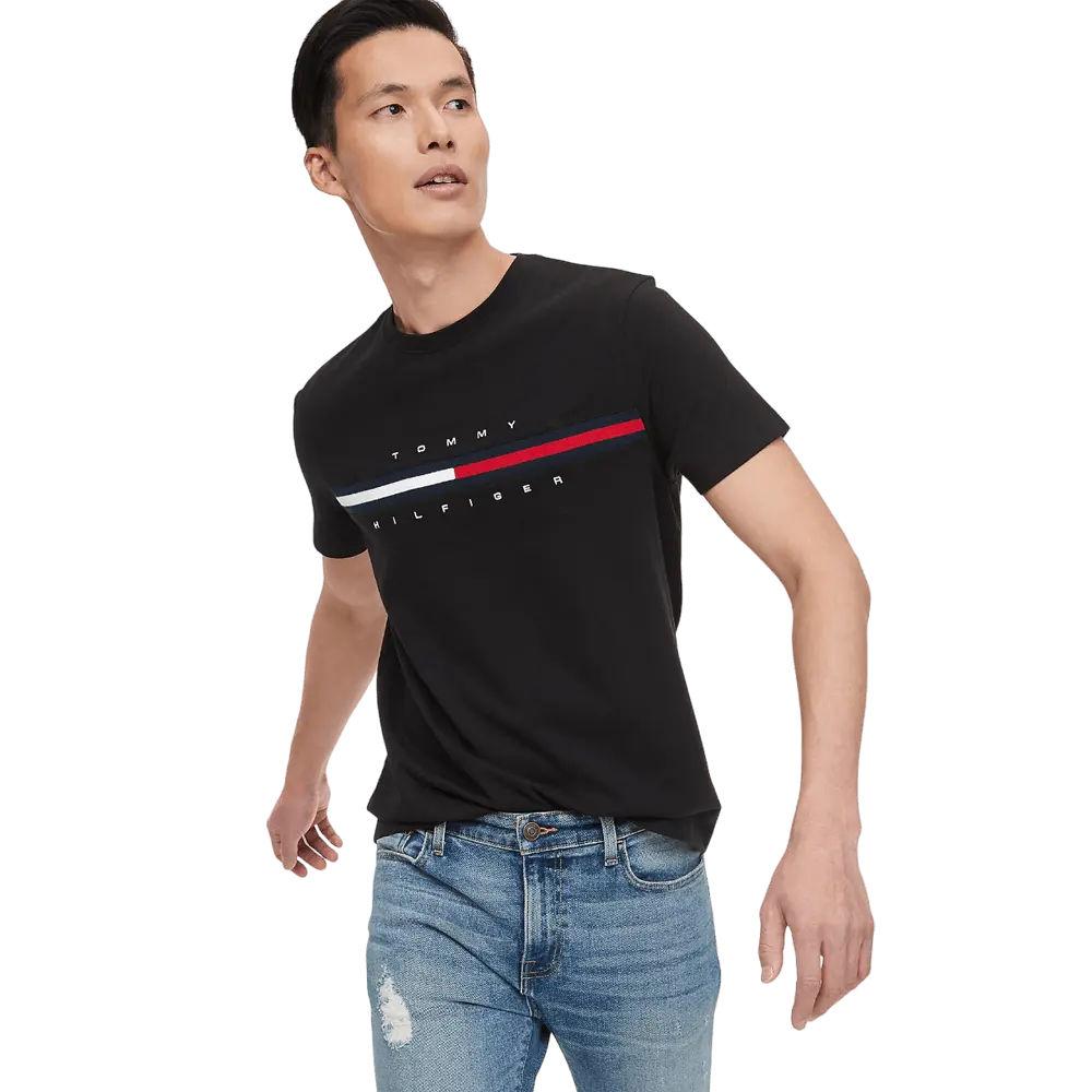 

Футболка Tommy Hilfiger Essential Flag Logo, черный