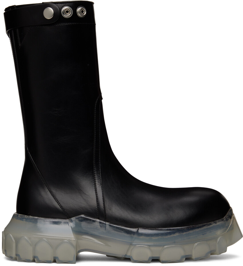 

Черные тракторные ботинки Creeper Bozo Rick Owens