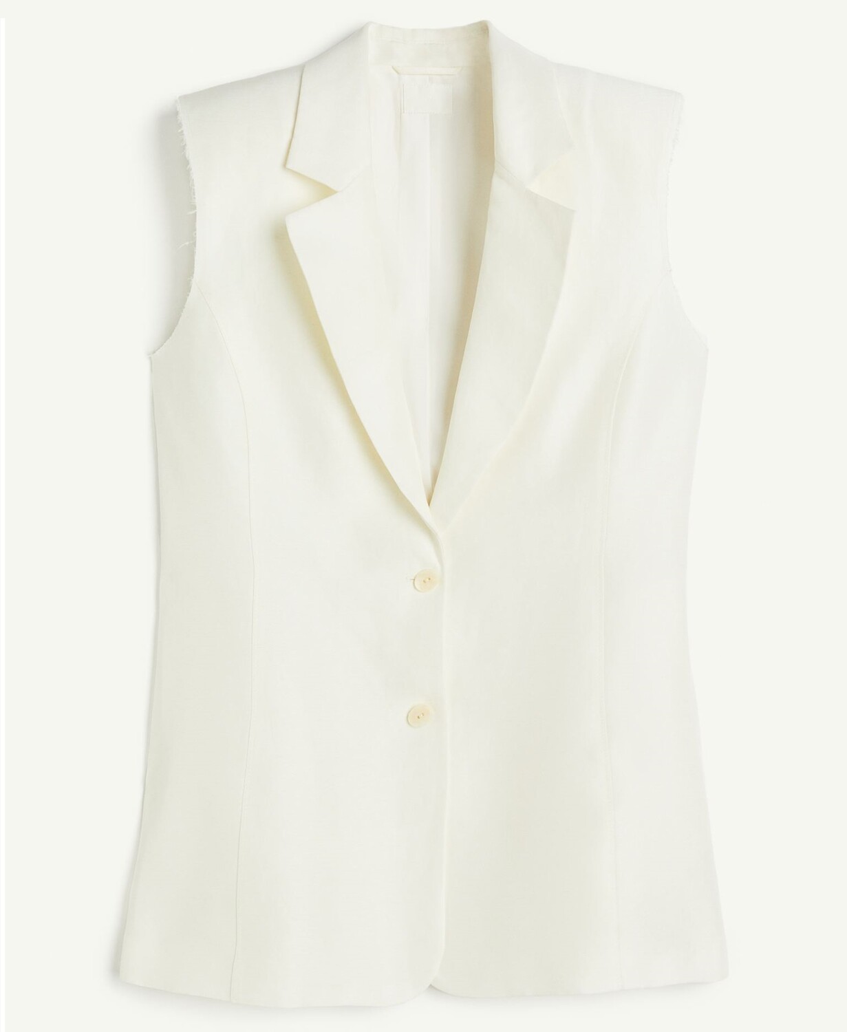 

Жилет H&M Sleeveless With A Linen Blend, белый