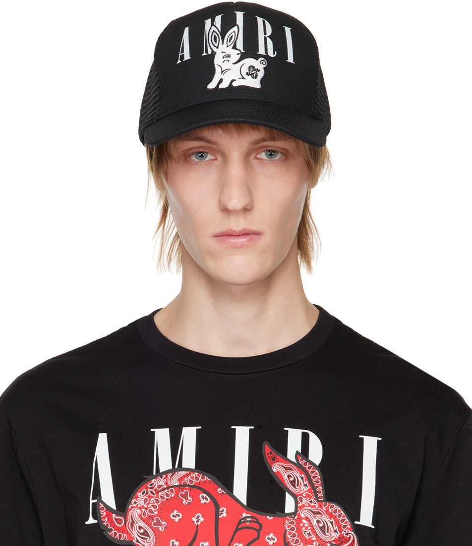 

Черная кепка Bandana Rabbit Trucker AMIRI