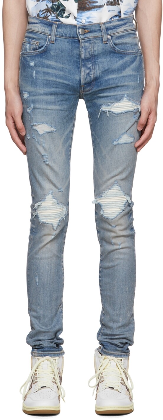 

Синие замшевые джинсы MX1 Ultra AMIRI