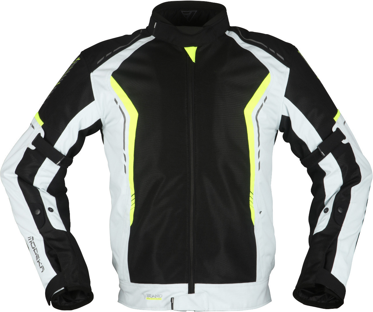 Куртка Modeka Khao Air мотоциклетная текстильная, черный/серый/зеленый