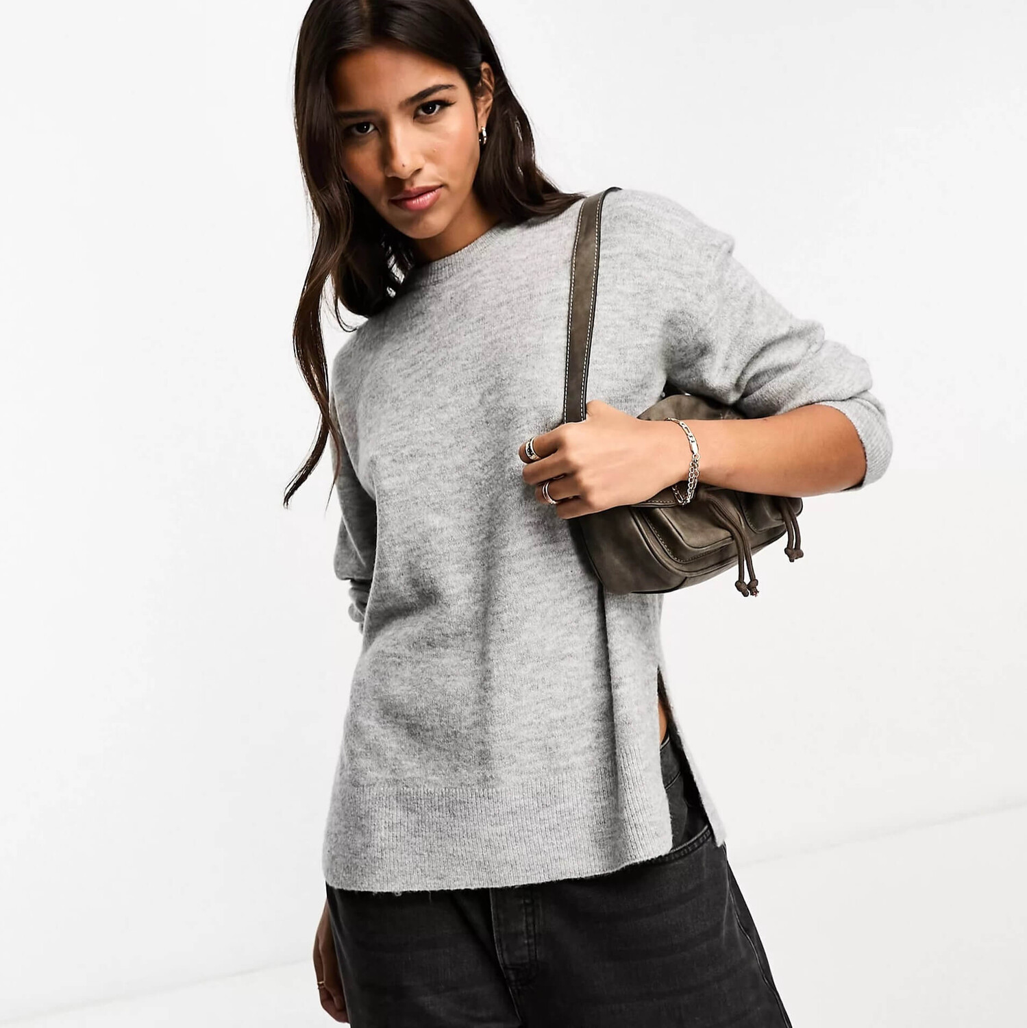

Джемпер New Look Oversized, светло-серый