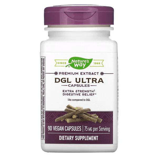 DGL Ultra 75 мг 90 капсул, Nature's Way natural factors dgl деглицирризированный экстракт корня солодки 180 жевательных таблеток