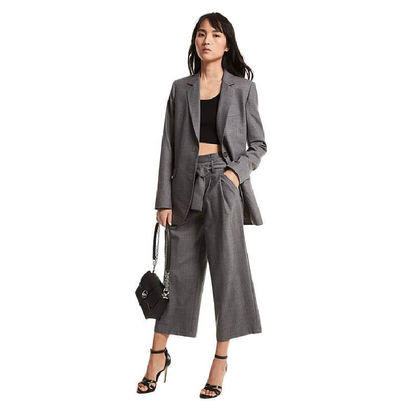 

Брюки Michael Michael Kors Striped Stretch Wool, серый