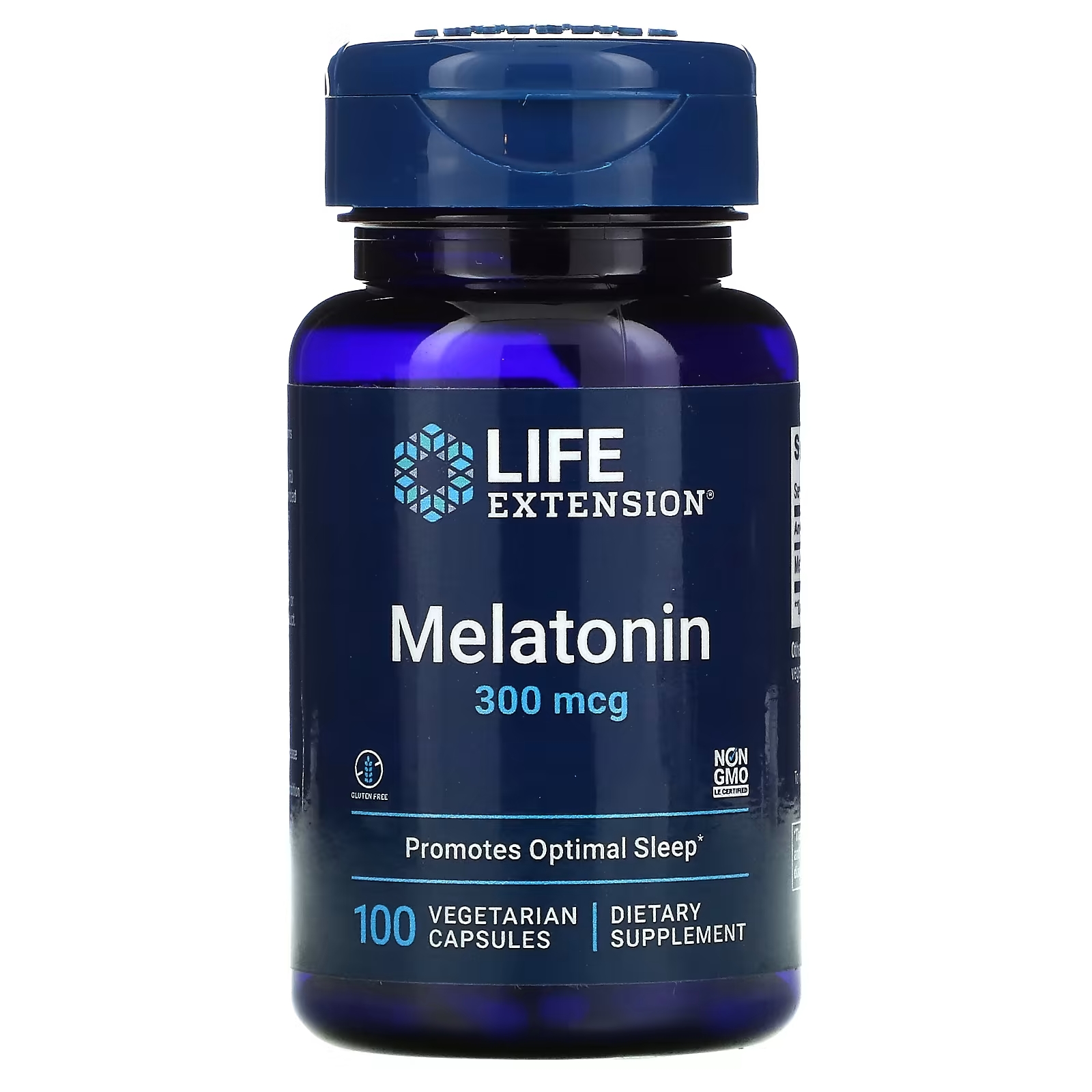 Life Extension Мелатонин, 100 овощных капсул суперселеновый комплекс life extension 100 капсул