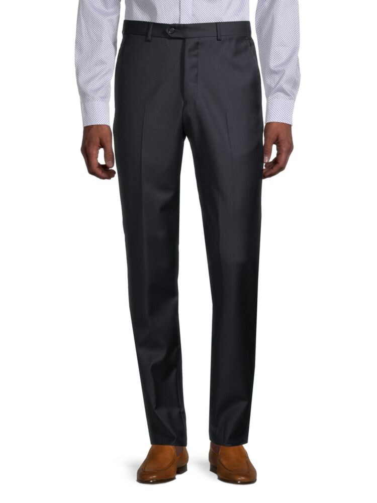

Брюки из цельной натуральной шерсти Armani Collezioni, цвет Solid Dark