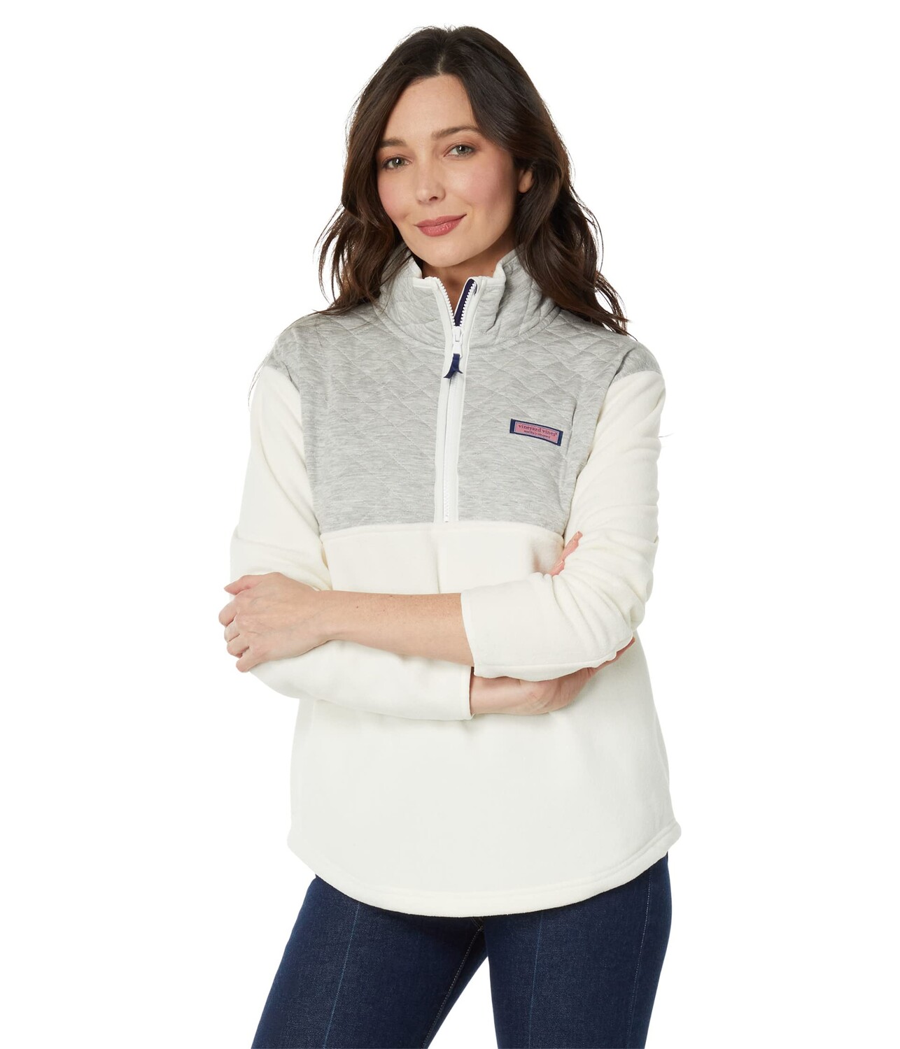 

Флисовый худи Vineyard Vines, Mixed Media Quilted Popover